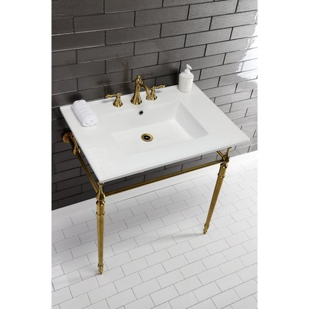 Fauceture Continental 31"x22" Ceramic Vanity Top W/ Integrated Basin 3H, White LBT31227W38